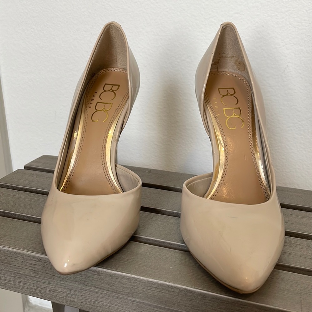 Nude BCBG heels